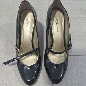 Kelly & Katie Black Patent Heels